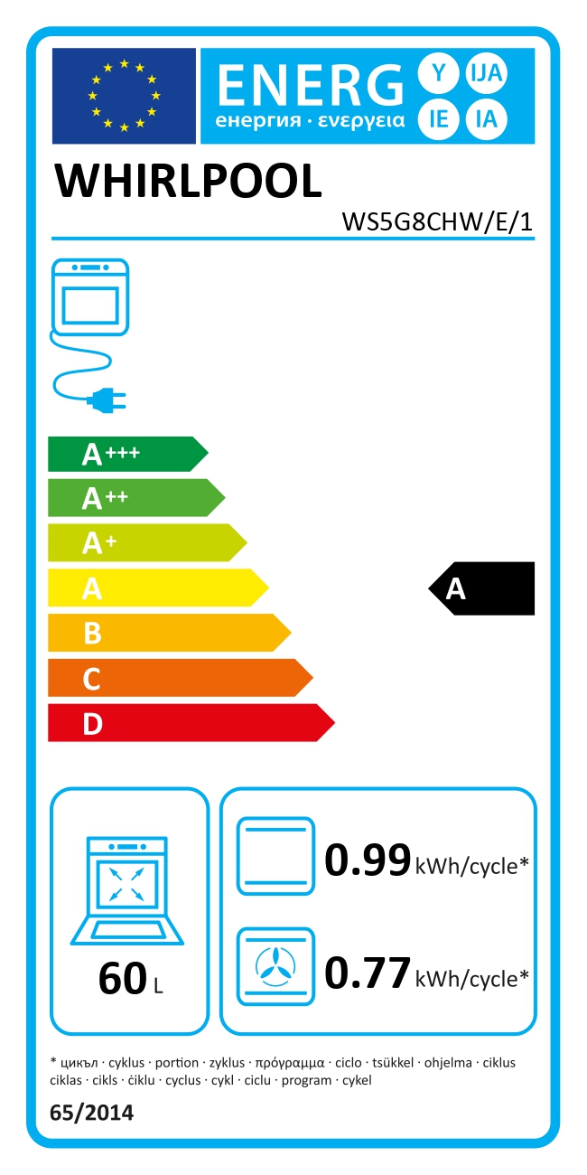 Viryklė Whirlpool WS5G8CHW/E/1 50 cm Balta