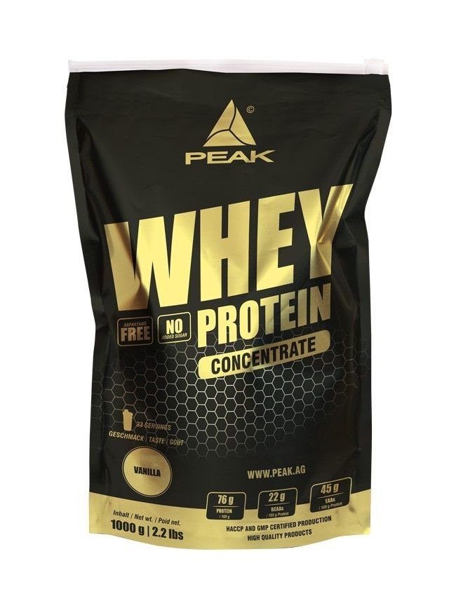Peak Whey Protein Concentrate 900 g. - Natural skonis