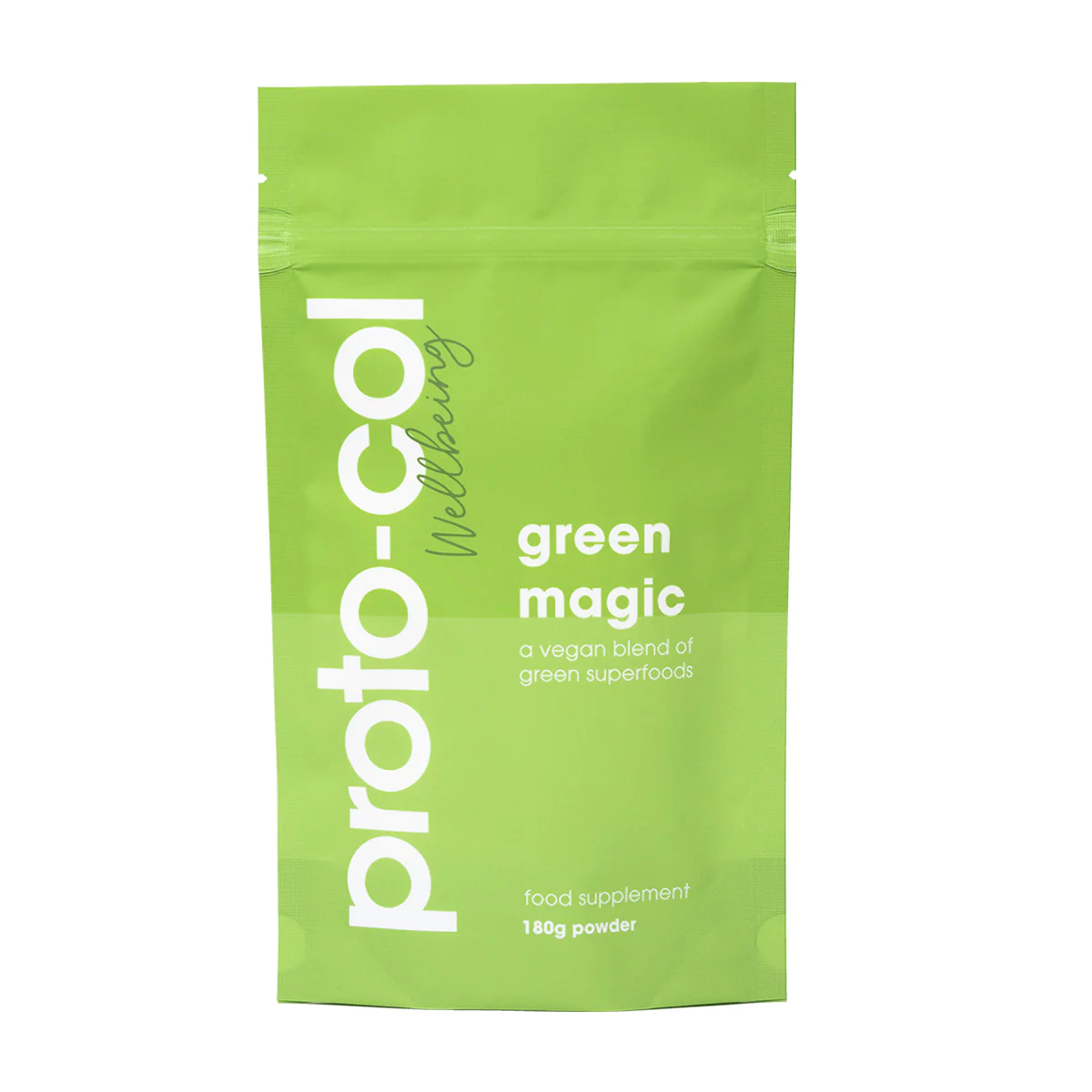 Proto-Col Green Magic, veganiškas žaliųjų supermaisto produktų mišinys, milteliai, 180 g