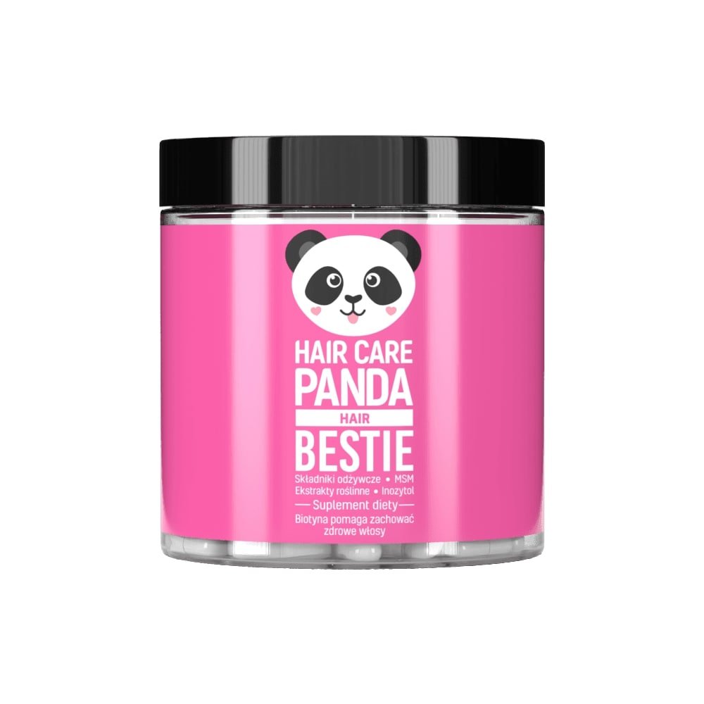 Hair Care Panda Bestie, maisto papildas nuo plaukų slinkimo, 60 kapsulių