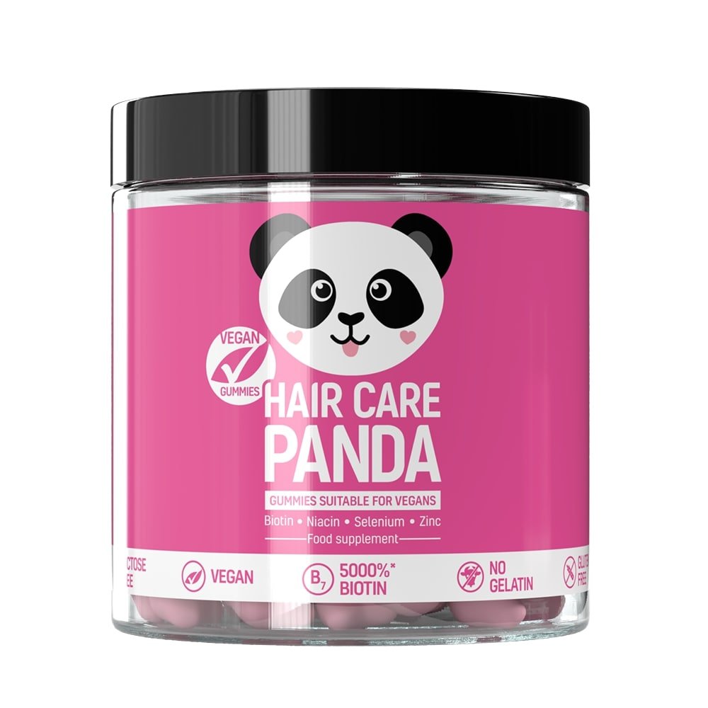 Hair Care Panda Vegan, guminukai, 60 vnt.