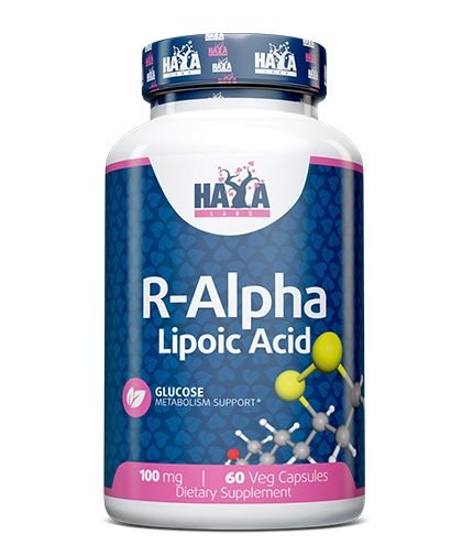 Haya Labs R-Alpha Lipoic Acid (R-alfa lipoinė rūgštis) 60 kaps.