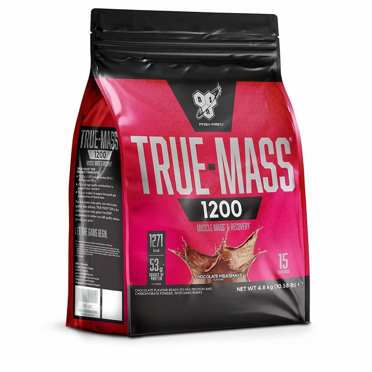 BSN True Mass 1200 4700 g. - Strawberry skonis