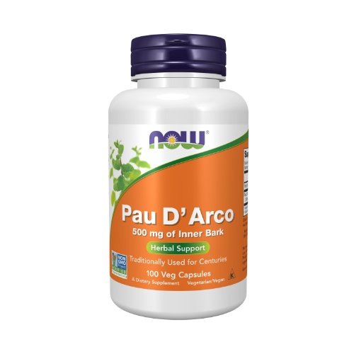 NOW Pau D'Arco 500 mg, 100 kapsulių