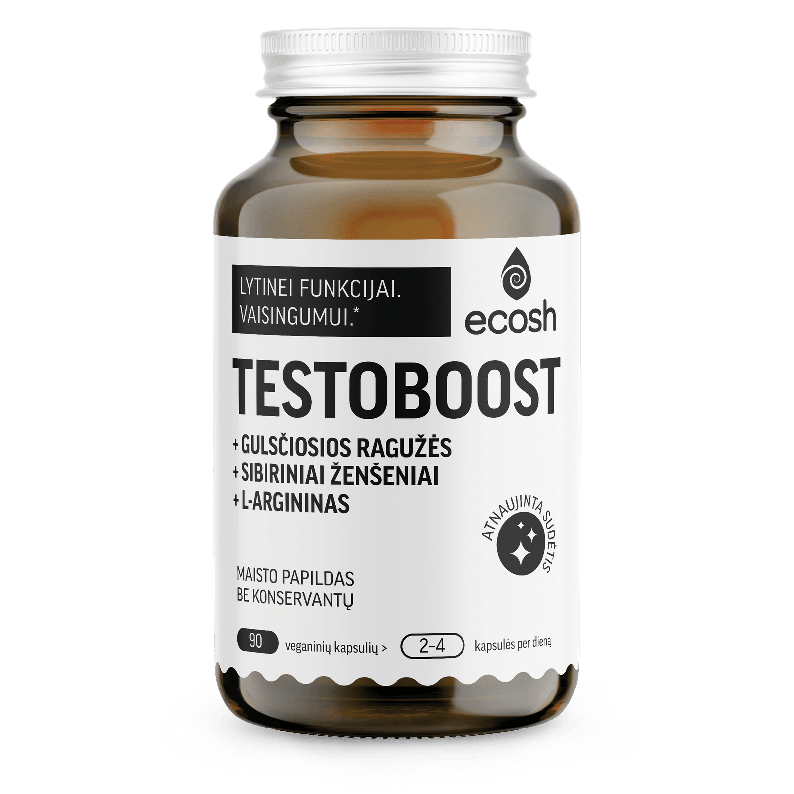 ECOSH Testoboost, 90 kapsulių