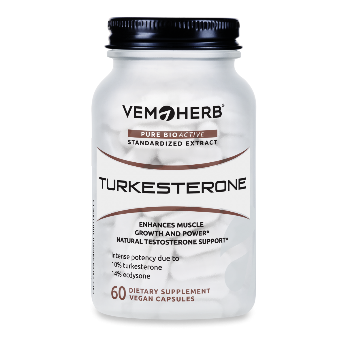 VemoHerb Turkesterone (Ajuga turkestanica ekstraktas) 60 kaps.
