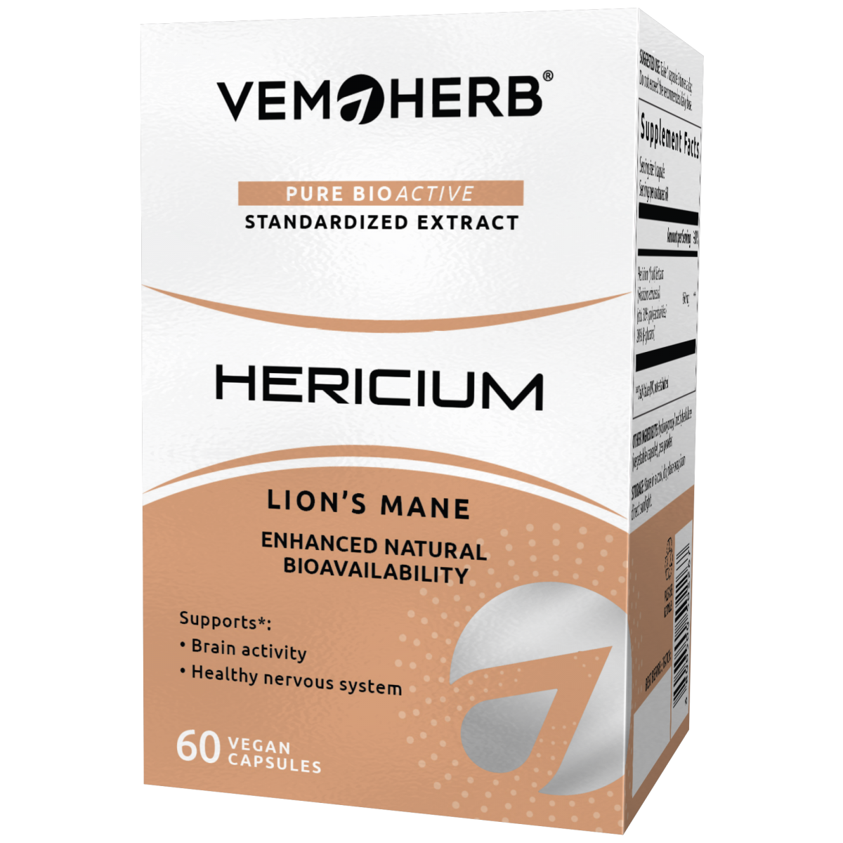 VemoHerb Hericium (Lion‘s Mane grybo ekstraktas) 60 kaps.