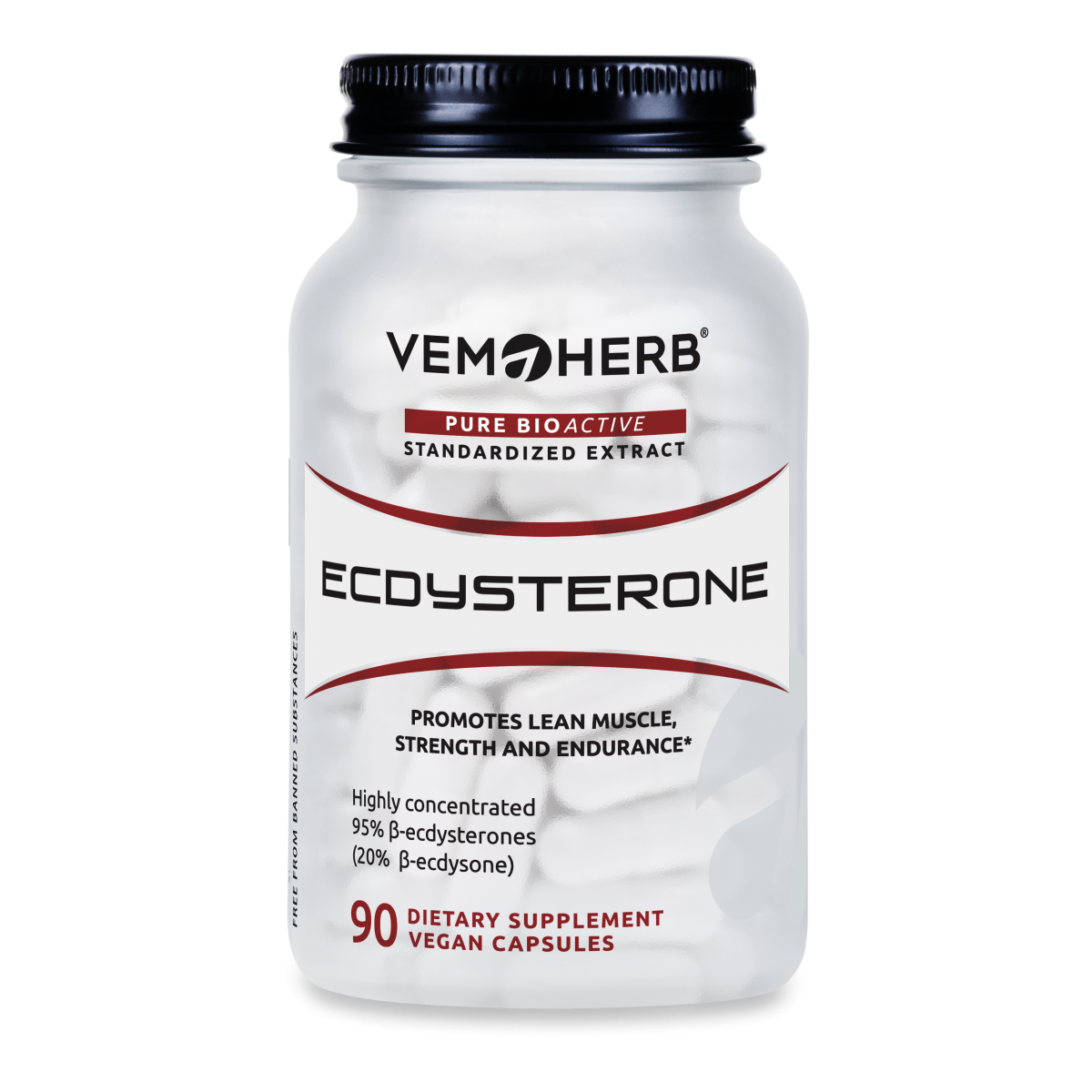 VemoHerb Ecdysterone (Paprastojo rapontiko šaknų ekstraktas) 90 kaps.