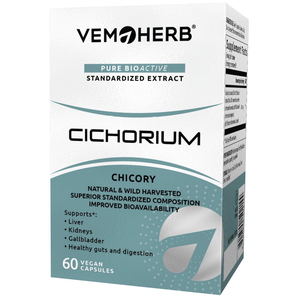 VemoHerb Cichorium (Paprastųjų trūkažolių ekstraktas) 60 kaps.