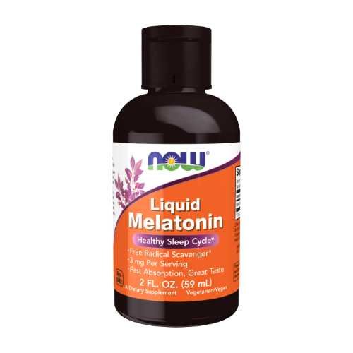 NOW Liquid Melatonin, skystis, 59 ml