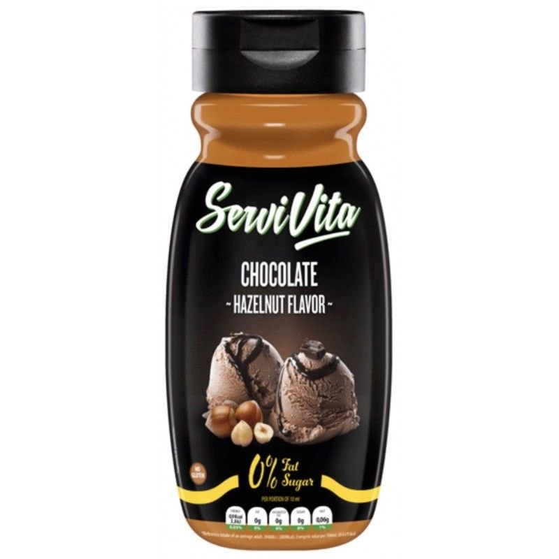 ServiVita Chocolate Hazelnut Dessert Sauce 320 ml. - Chocolate hazelnut skonis