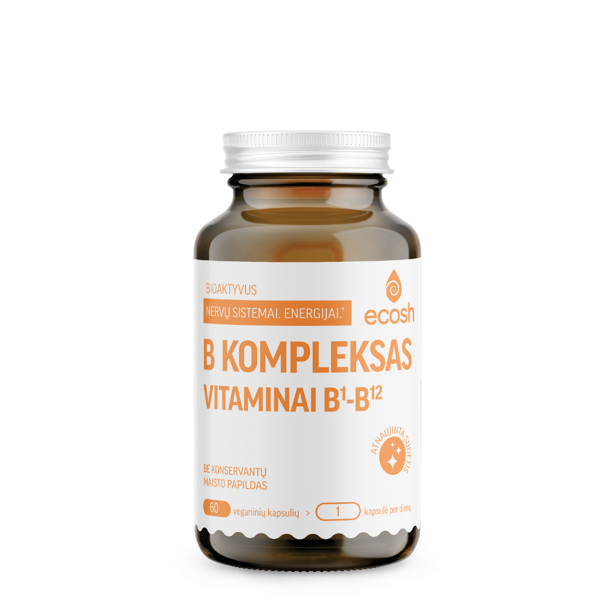 ECOSH Bioaktyvus B vitaminų kompleksas, 60 kapsulių