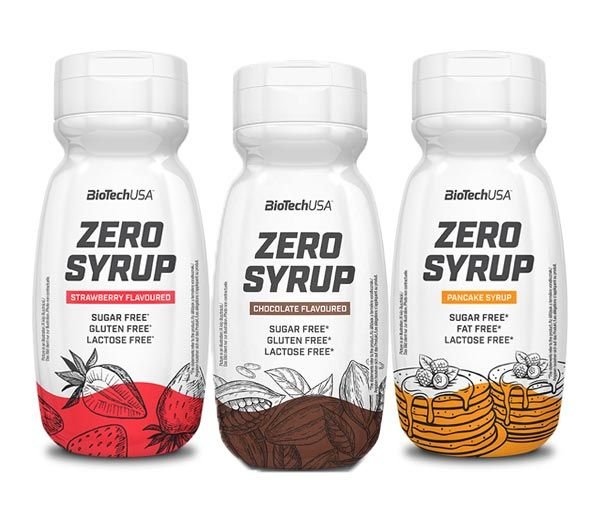 BioTech Zero Syrup, 320 ml - Braškių skonis