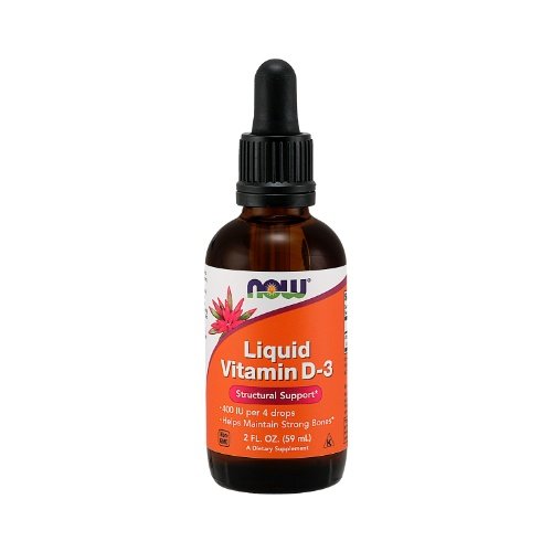 NOW Liquid Vitamin D-3, skystis, 59 ml (EXP 2025/03)