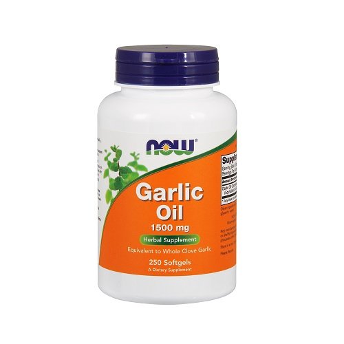 NOW Garlic Oil 1500mg, 250 minkštųjų kapsulių