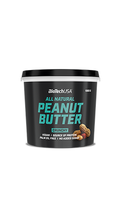 Biotech All Natural Peanut Butter, (žemės riešutų kremas) 1000 g - Kreminis