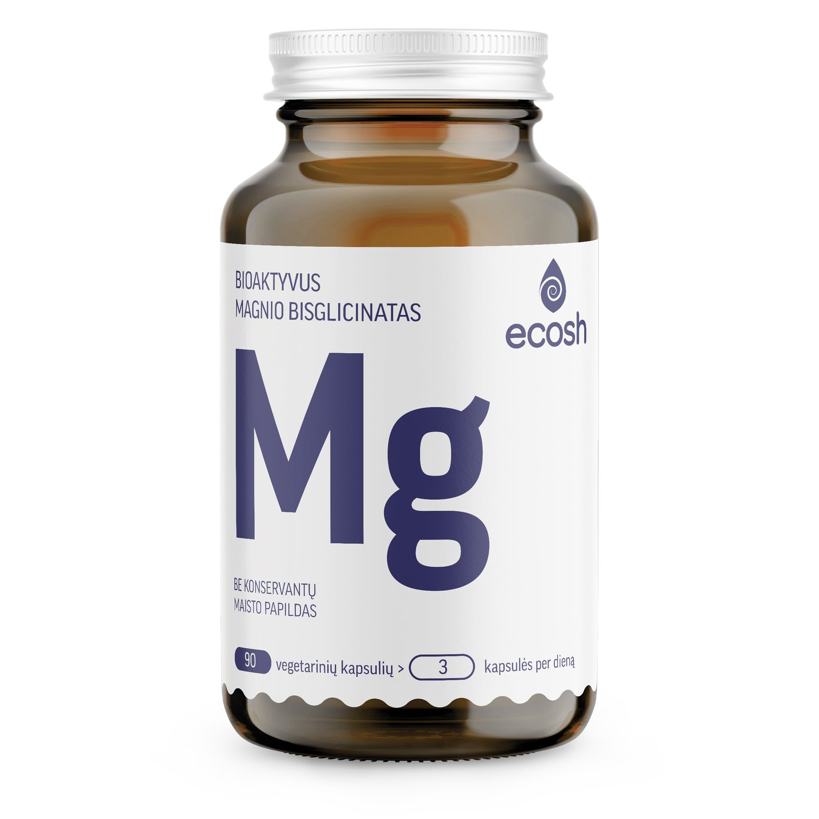 ECOSH bioaktyvus Magnis su vitaminu B6, 90 kapsulių