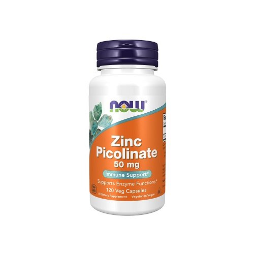 NOW Zinc Picolinate 50mg, 120 veganiškų kapsulių