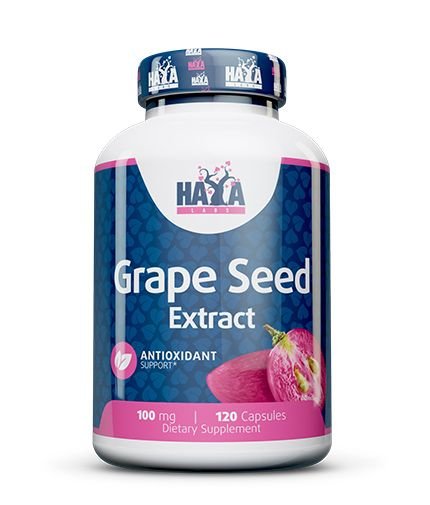 Haya Labs Grape seed Extract (Vynuogių kauliukų ekstraktas) 120 kaps.