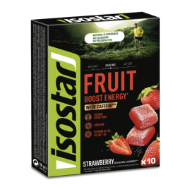 Isostar Fruit Boost Energy 10 kub. - Strawberry skonis