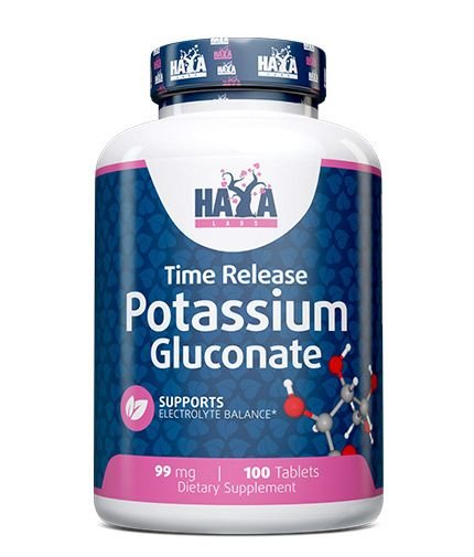 Haya Labs Potassium Gluconate (kalio gliukonatas) 100 tabl.