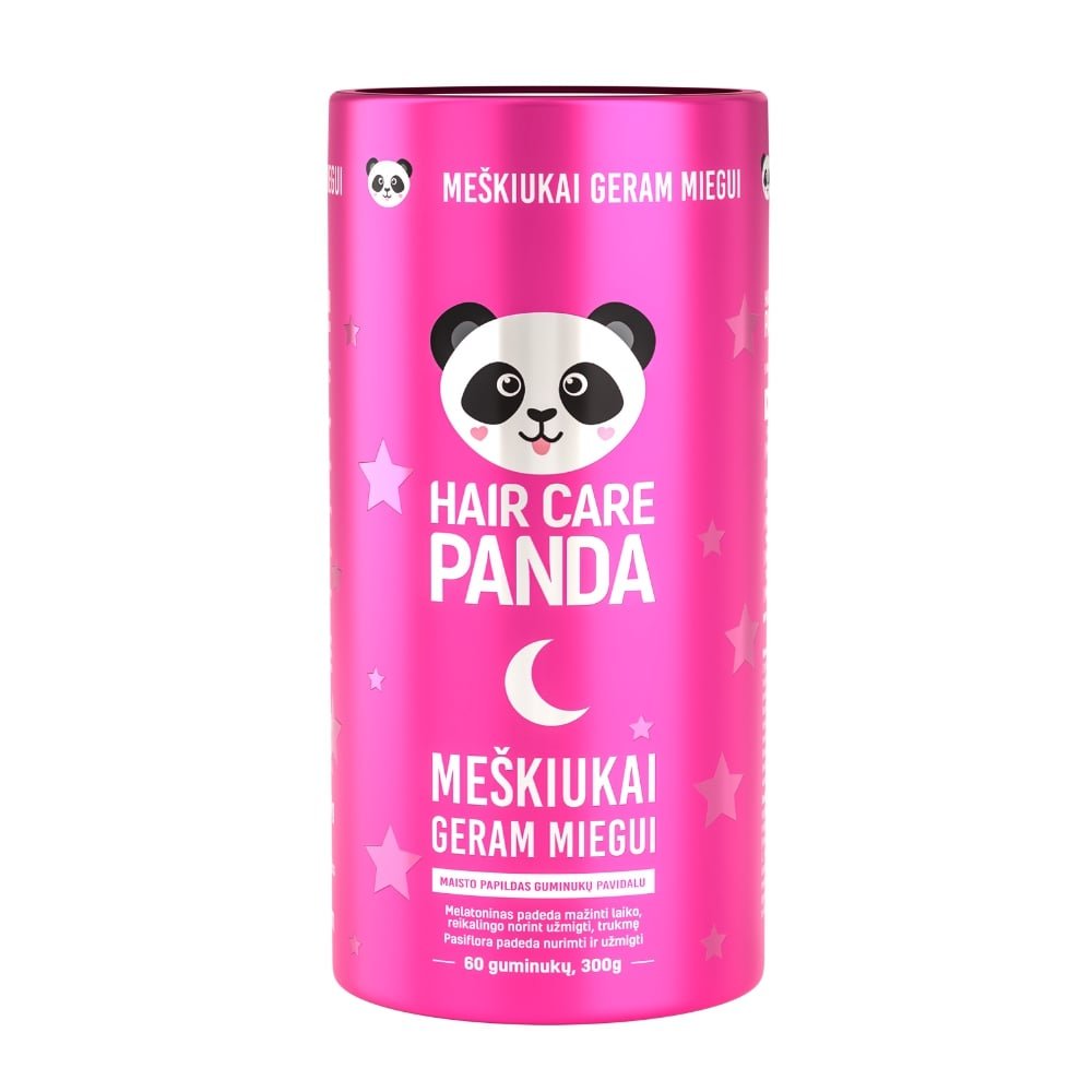 Hair Care Panda, meškiukai geram miegui, 300 g, 60 guminukų