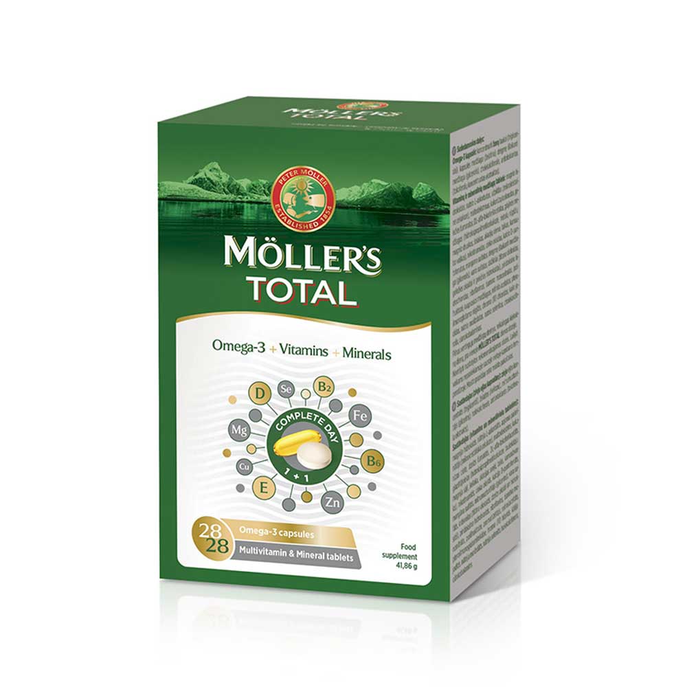 MOLLERS Total Omega - 3 tabletes + kapsulės N56