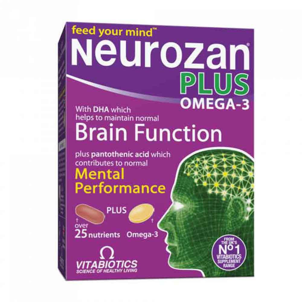 NEUROZAN Plus Omega-3 tabletės + kapsulės N56