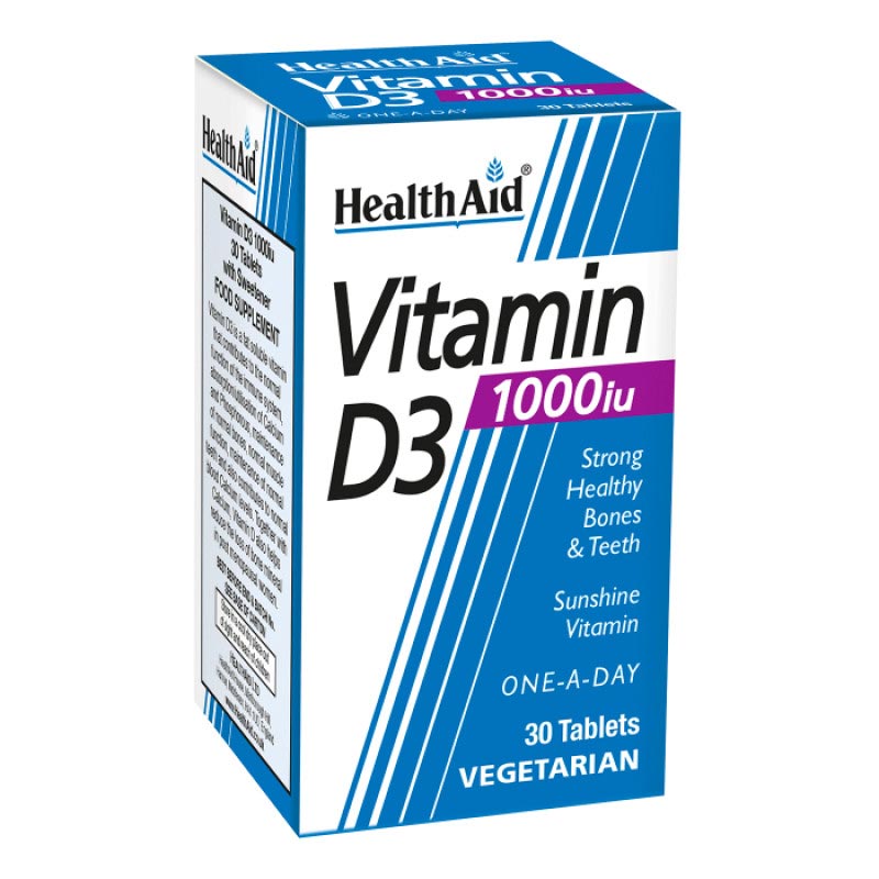 HealthAid Vitamin D3 1000 sv tabletės N30