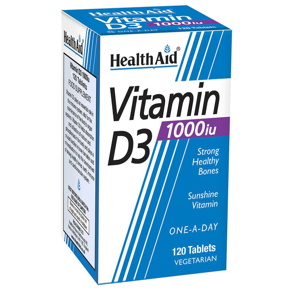 HealthAid Vitamin D3 1000 sv tabletės N120