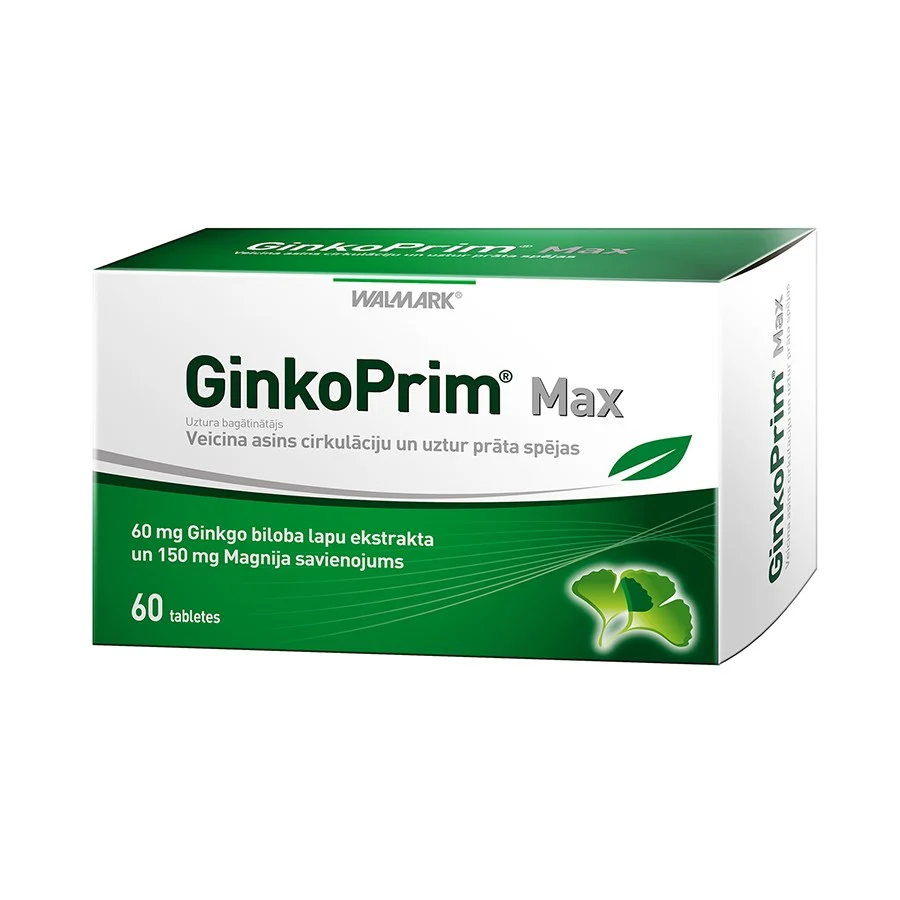 WALMARK Ginkoprim Max 60 mg tabletės N60