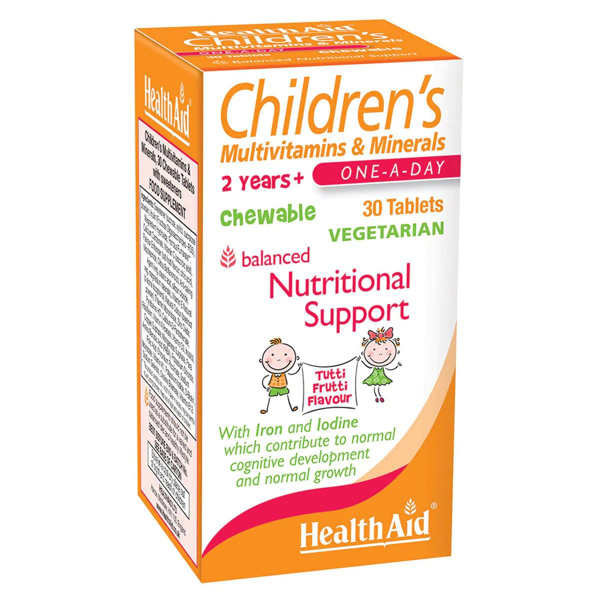 HealthAid Children's Multivitamins & Minerals kramtomosios tabletės N30