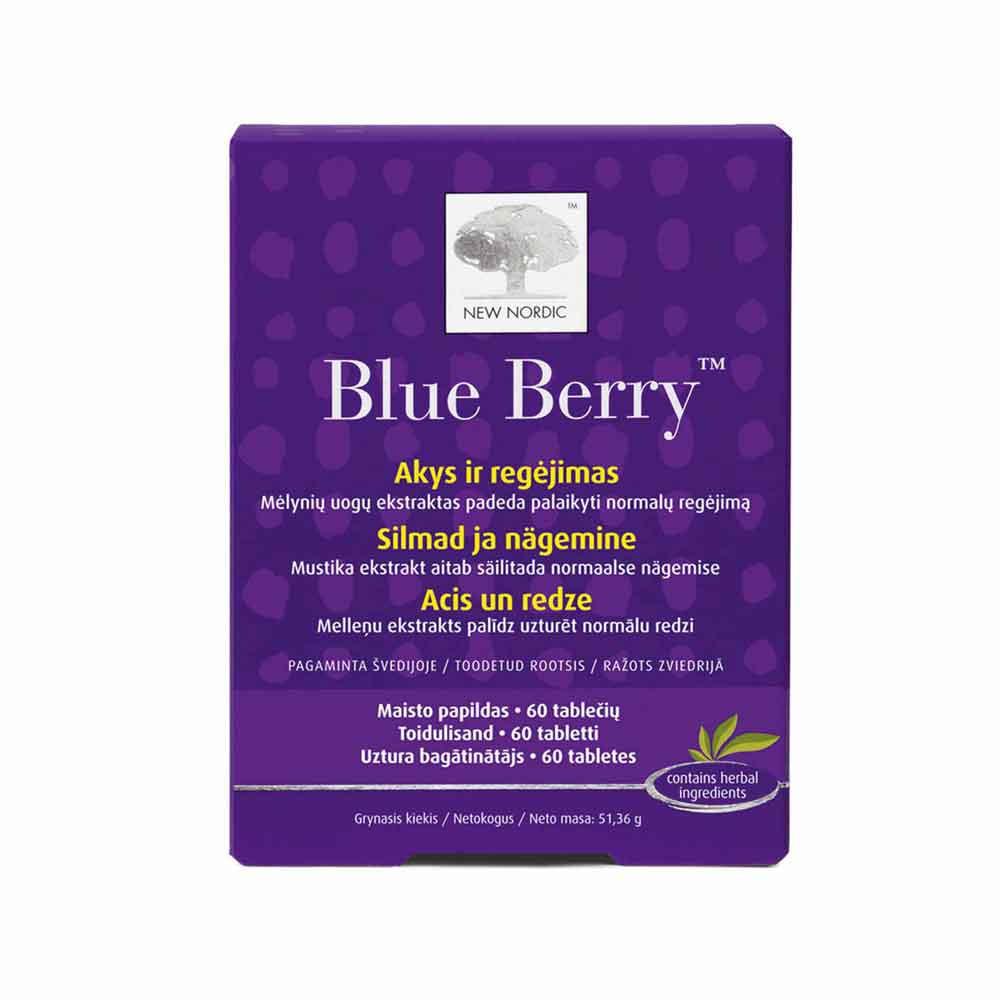 NEW NORDIC Blue Berry tabletės N60