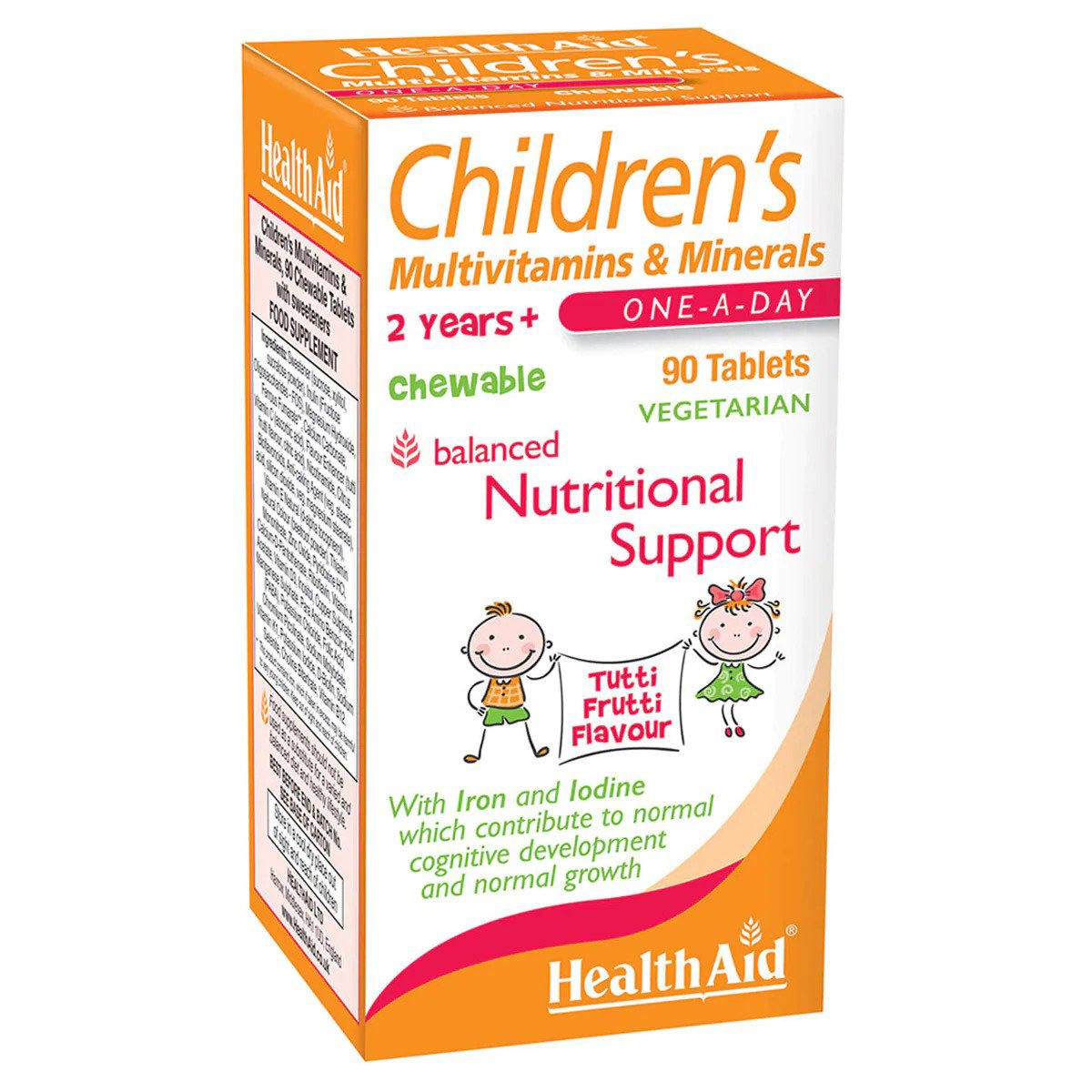 HealthAid Children's Multivitamins & Minerals kramtomosios tabletės N90