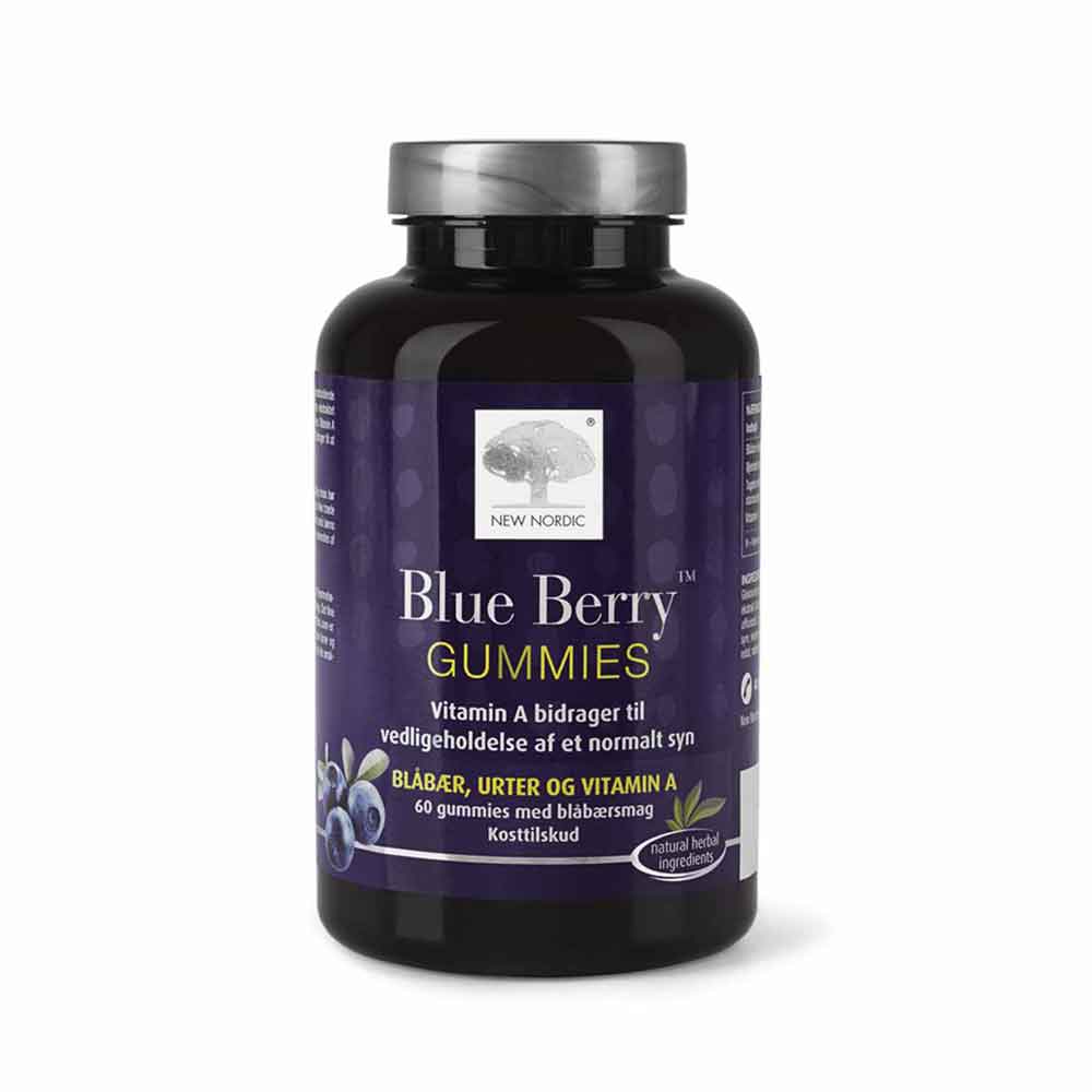 NEW NORDIC Blue Berry GUMMIES kramtomas pastilės N60