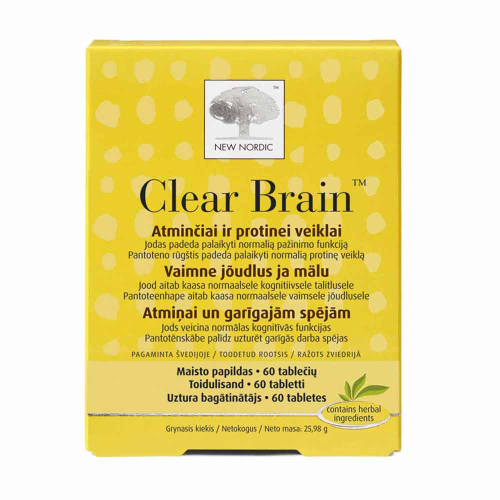 NEW NORDIC Clear Brain tabletės N60