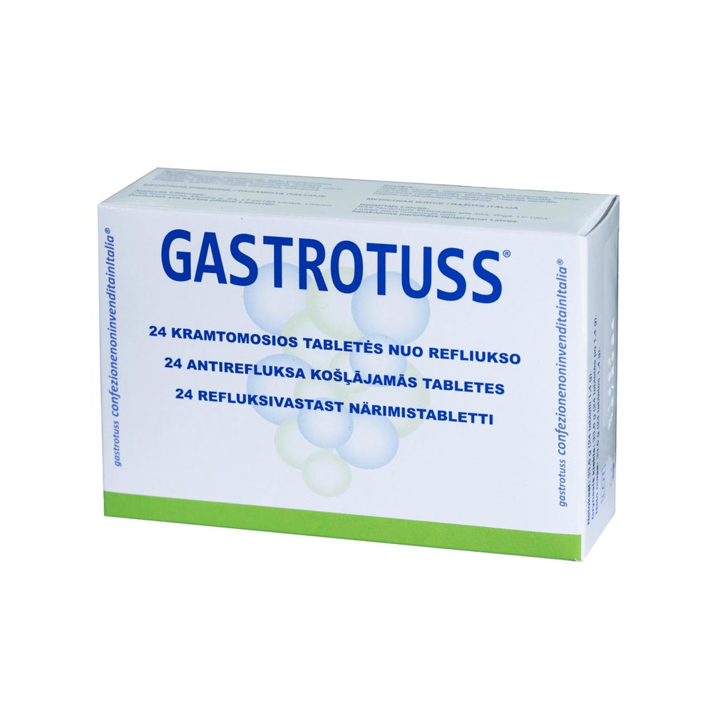 GASTROTUSS kramtomosios tabletės N24