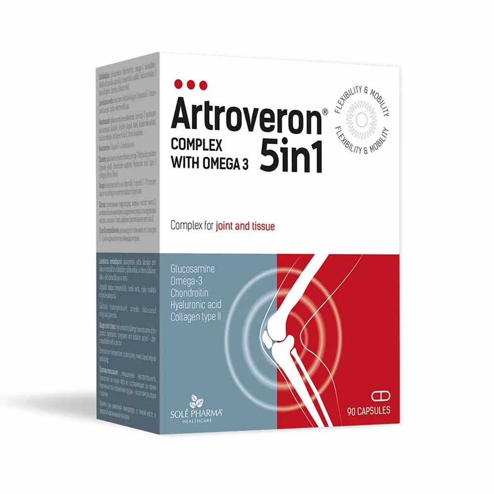 Artroveron 5in1 complex with omega-3 kapsulės N90