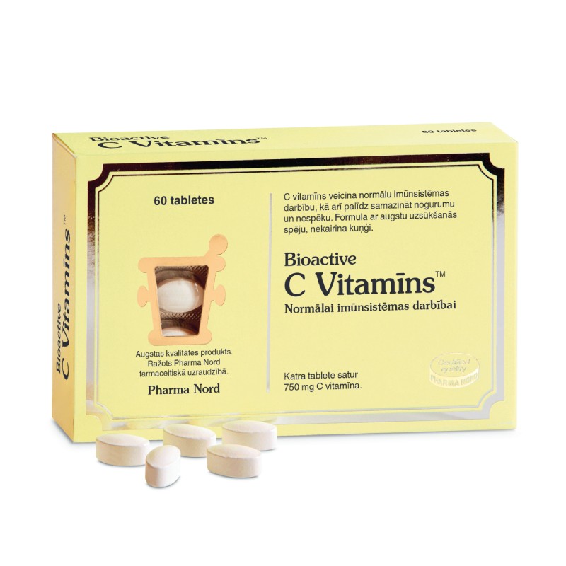 BIOACTIVE Vitamin C 750 mg tabletės N60