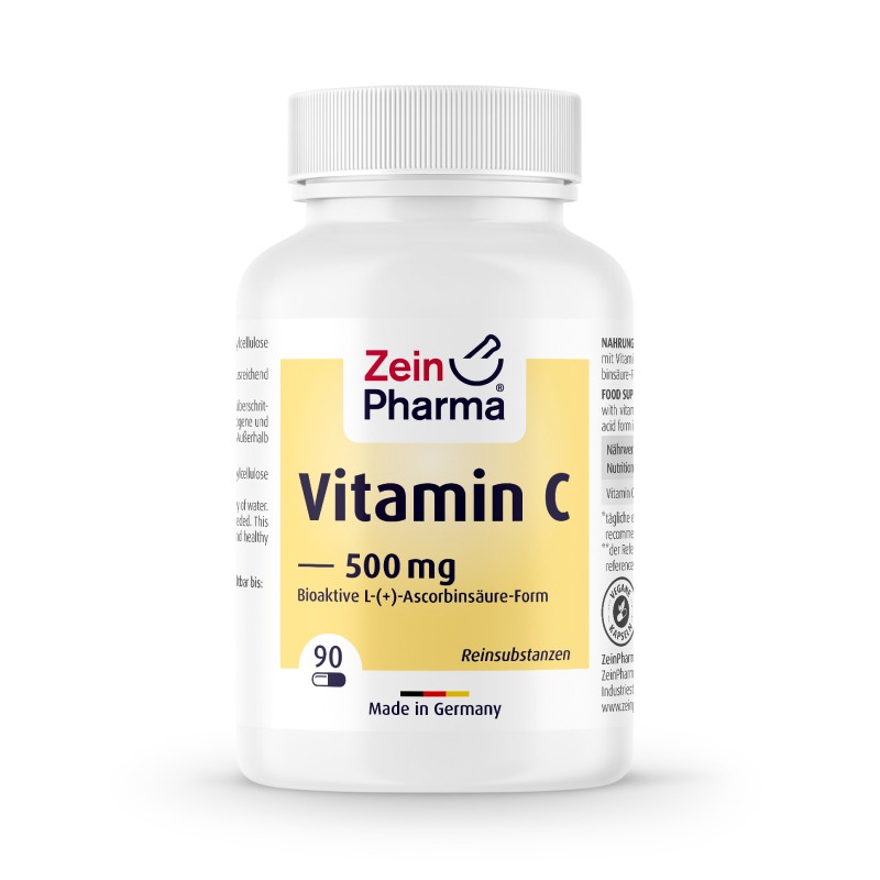 ZEINPHARMA Vitamin C 500 mg kapsulės N90