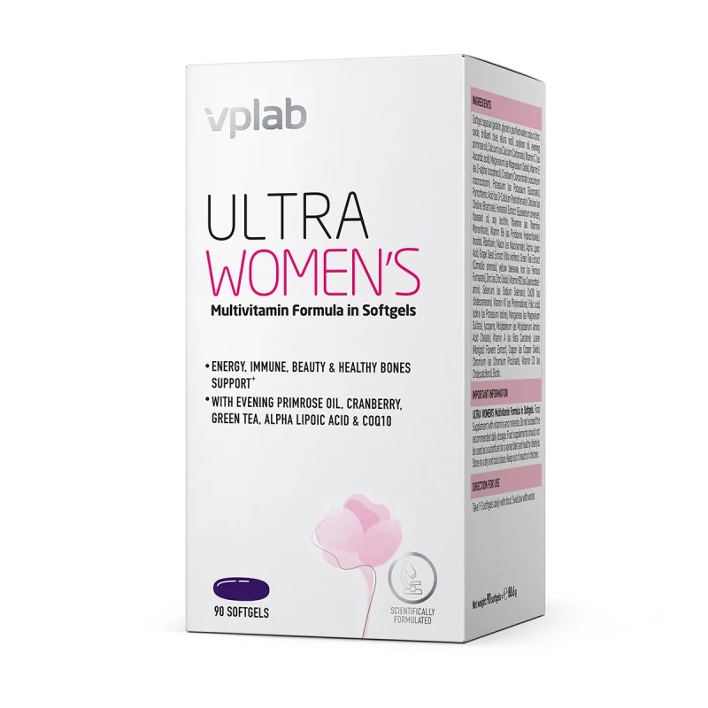 VPLAB Ultra moterų multivitaminų formulės minkštos kapsulės N90