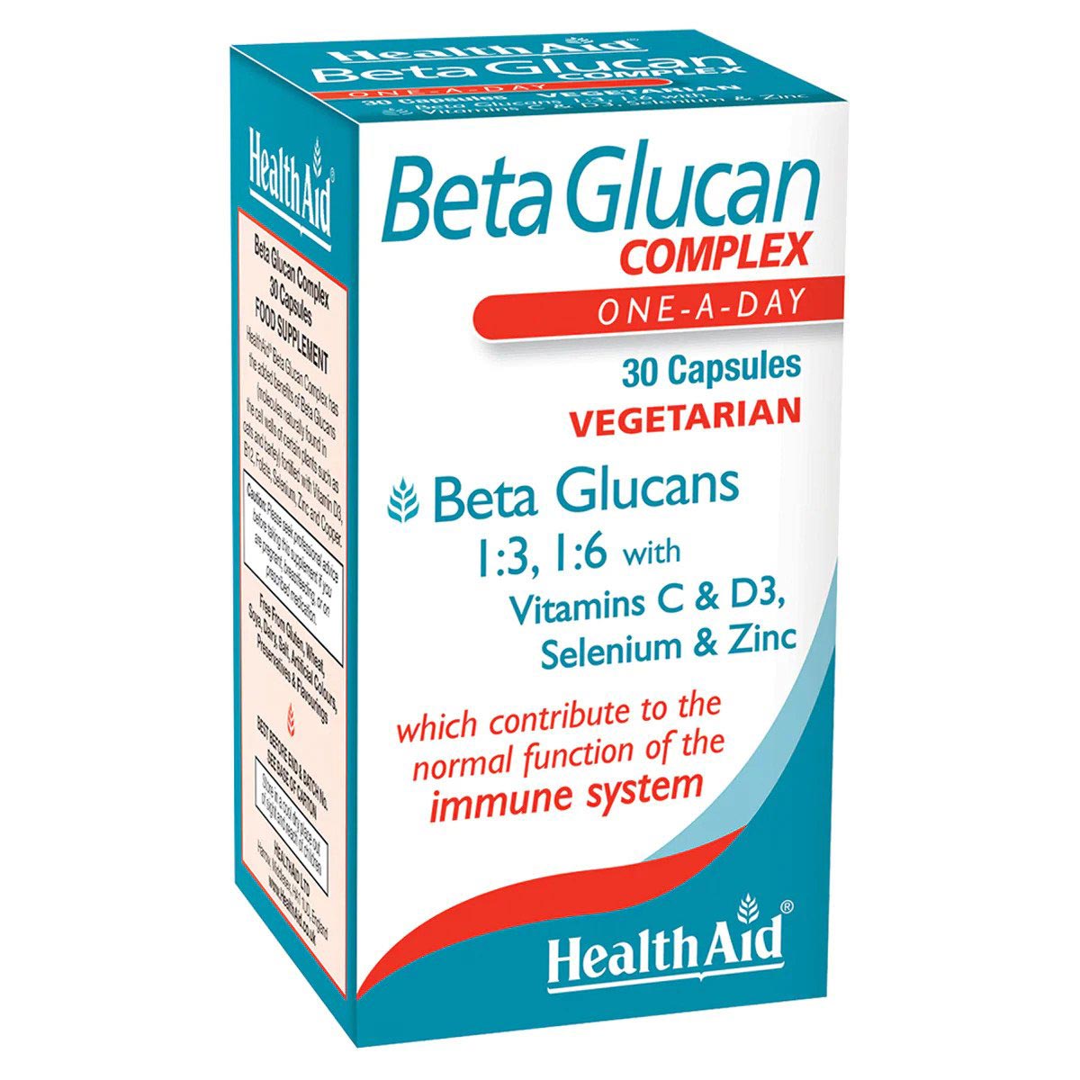 HealthAid Beta Glucan Complex kapsulės N30