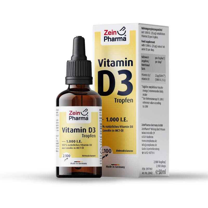 ZEINPHARMA Vitamin D3 1000 TV lašai 50 ml