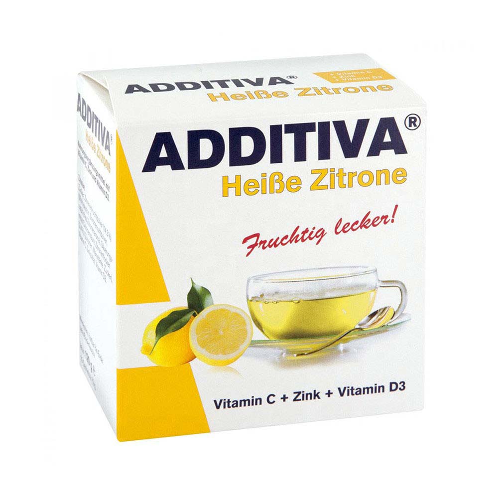 ADDITIVA Heißer Zitrone Citrina + Vitaminas C + Cinkas + Vitaminas D3 karštas gėrimas N10