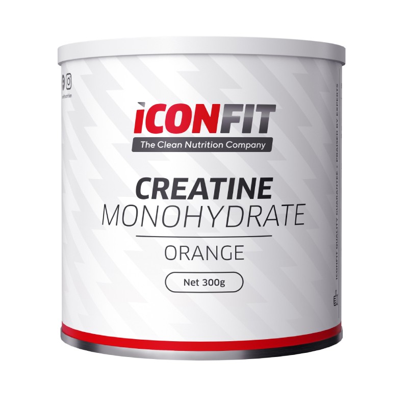 Iconfit kreatino monohidratas - oranžiniai milteliai 300 g