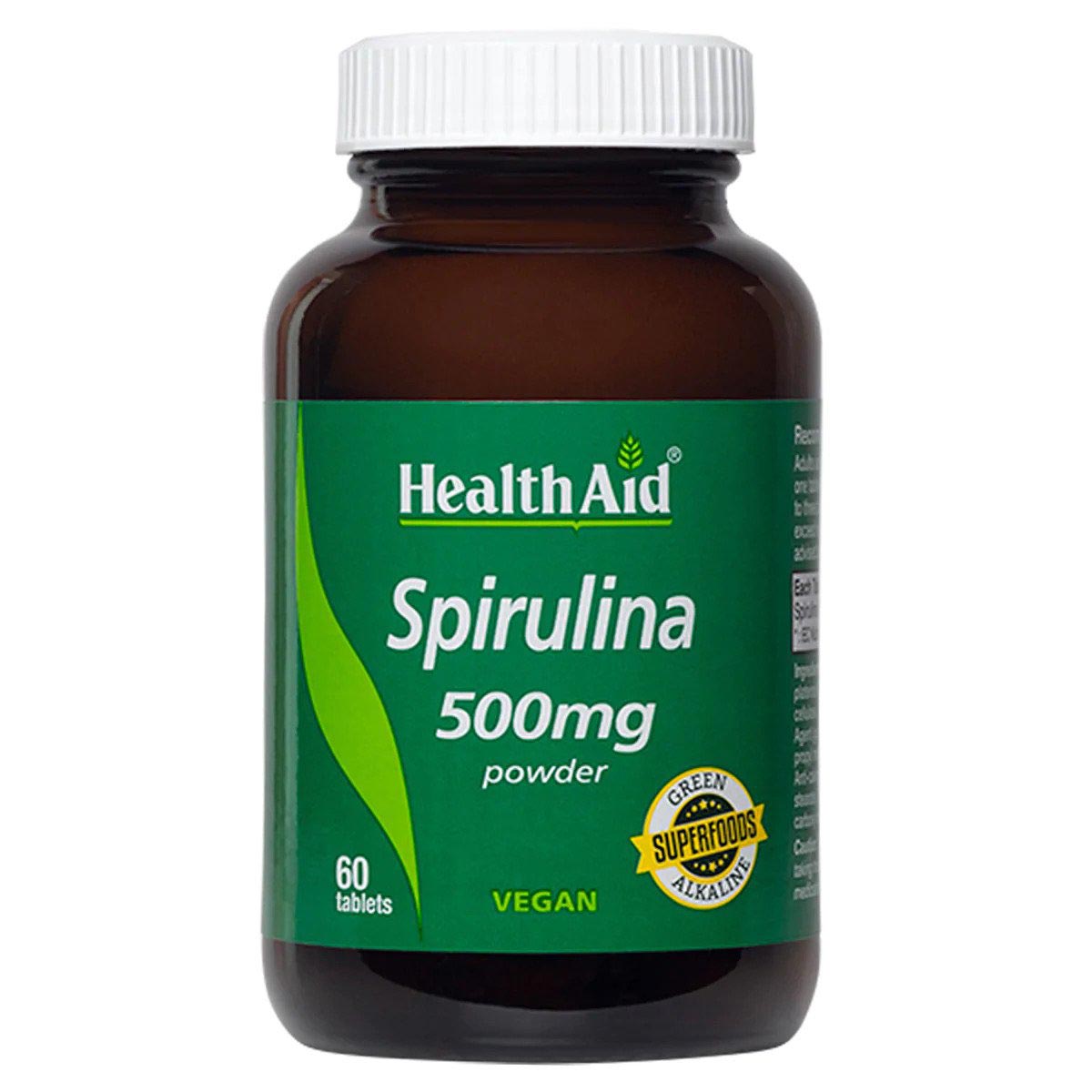 HealthAid Spirulina 500mg tabletės N60