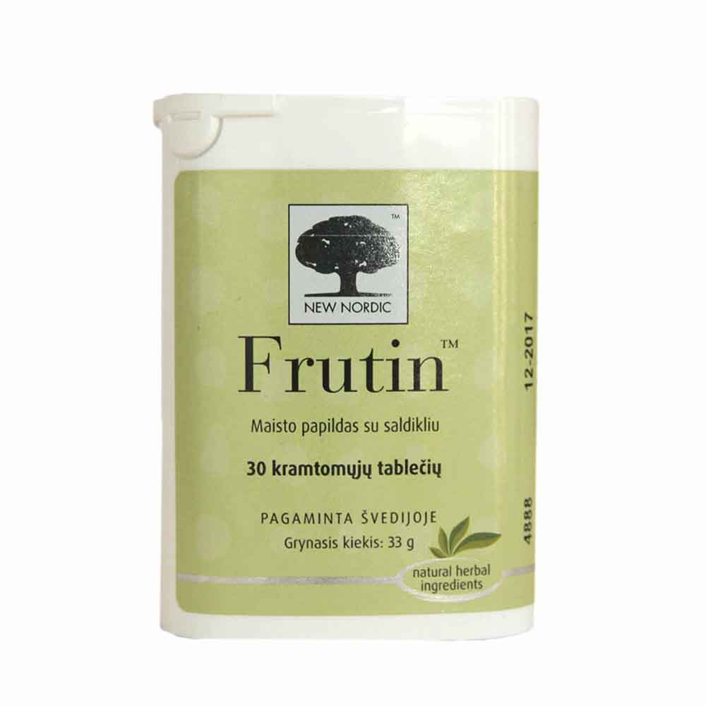 NEW NORDIC Frutin kramtomas tabletės N30