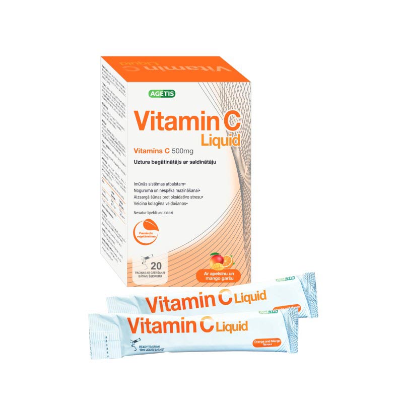 VITAMIN C Liquid 500 mg pakeliai N20