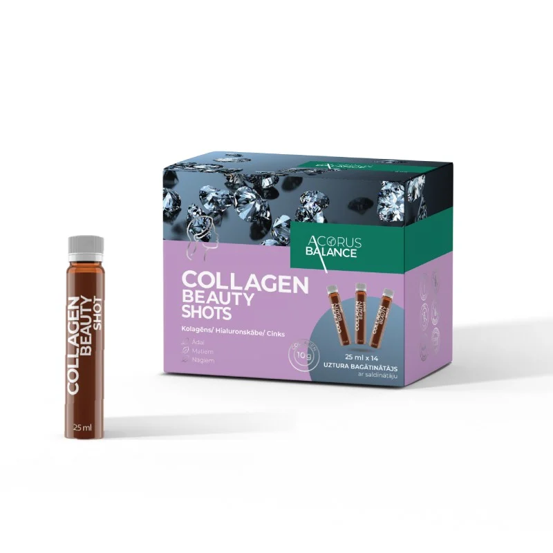 ACORUS BALANCE Collagen Beauty Shot Kolagenas odai, plaukams, nagams, ampulė N14