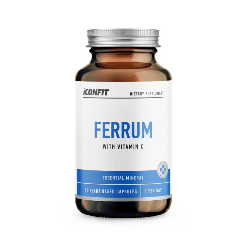 Iconfit Ferrum su C vitamino N90 kapsulėmis